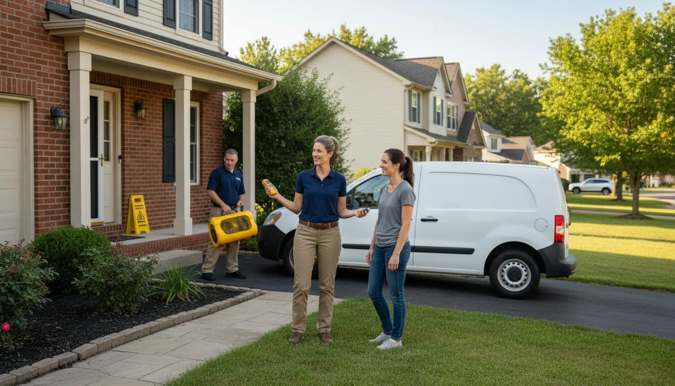 Residential water damage restoration in Summerfield, NC